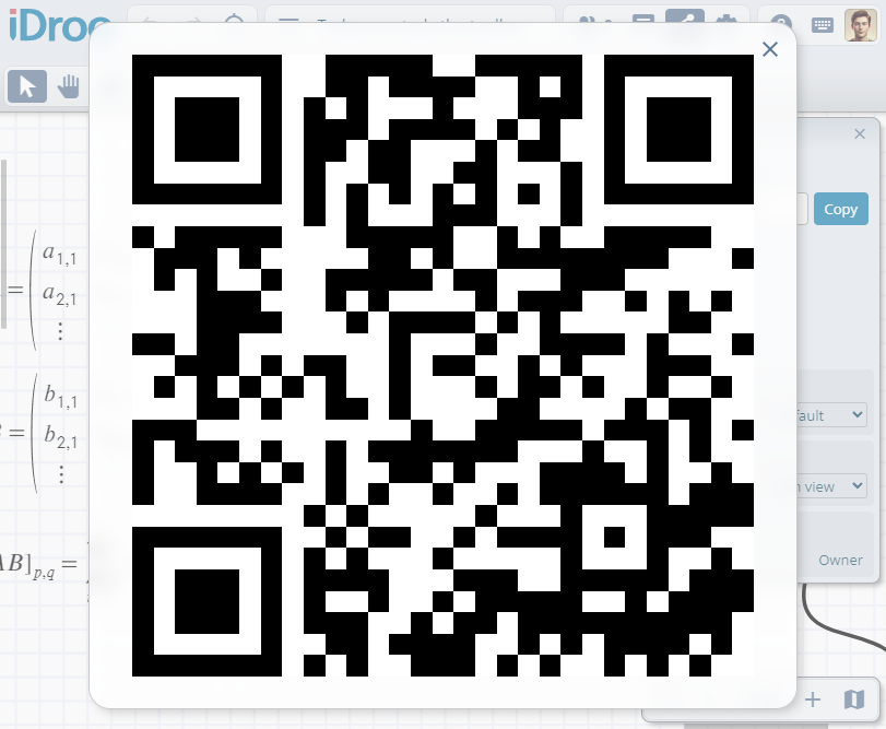 Condivisione della lavagna utilizzando un codice QR